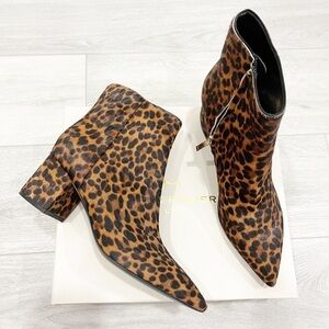 Marc Fisher Jarli Genuine Calf Pony Hair Bootie Size 7 Animal Print
